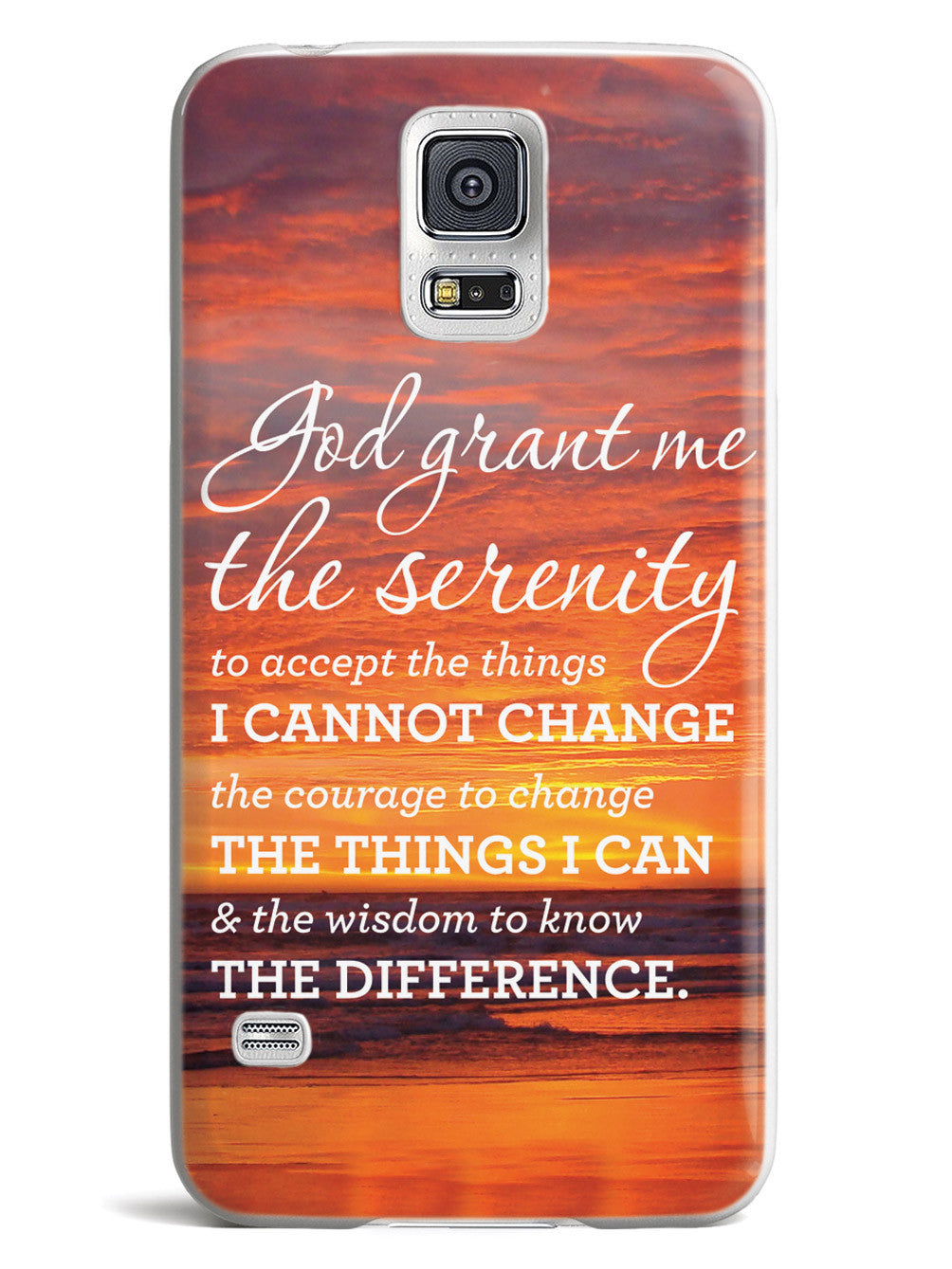 Serenity Prayer Sunset Background Inspirational Quote Case