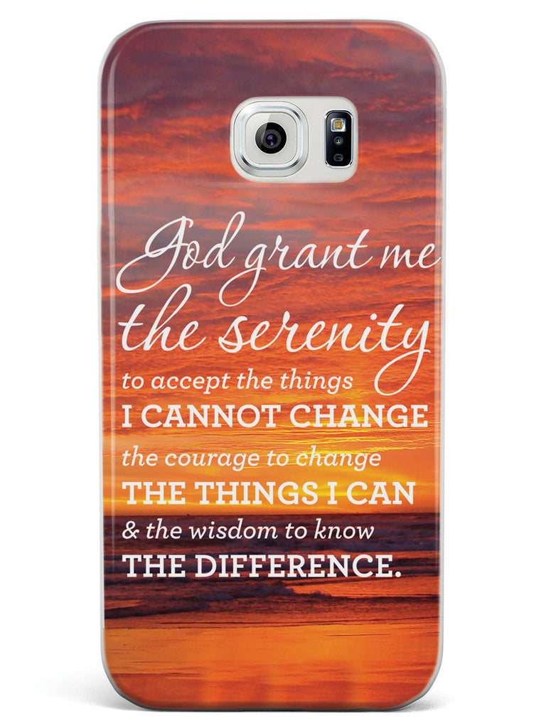 Serenity Prayer Sunset Background Inspirational Quote Case