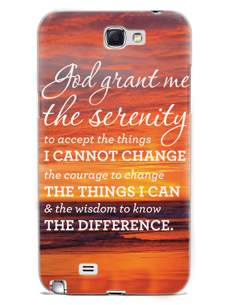 Serenity Prayer Sunset Background Inspirational Quote Case