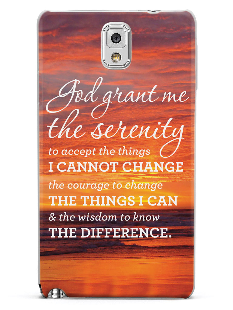 Serenity Prayer Sunset Background Inspirational Quote Case
