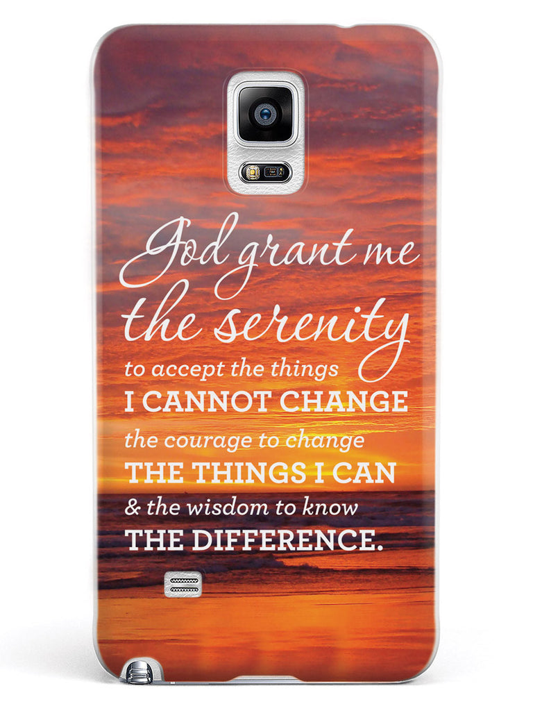 Serenity Prayer Sunset Background Inspirational Quote Case