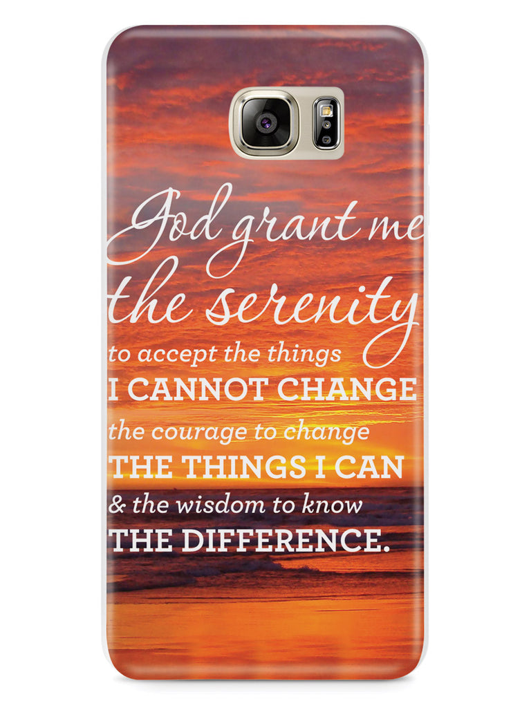 Serenity Prayer Sunset Background Inspirational Quote Case