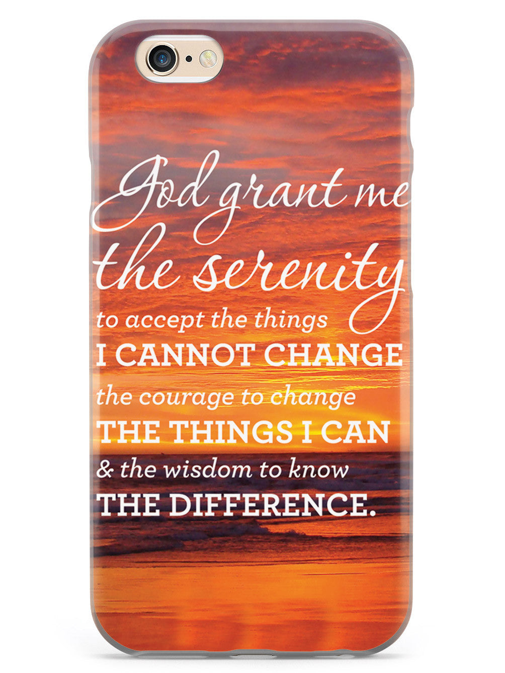 Serenity Prayer Sunset Background Inspirational Quote Case