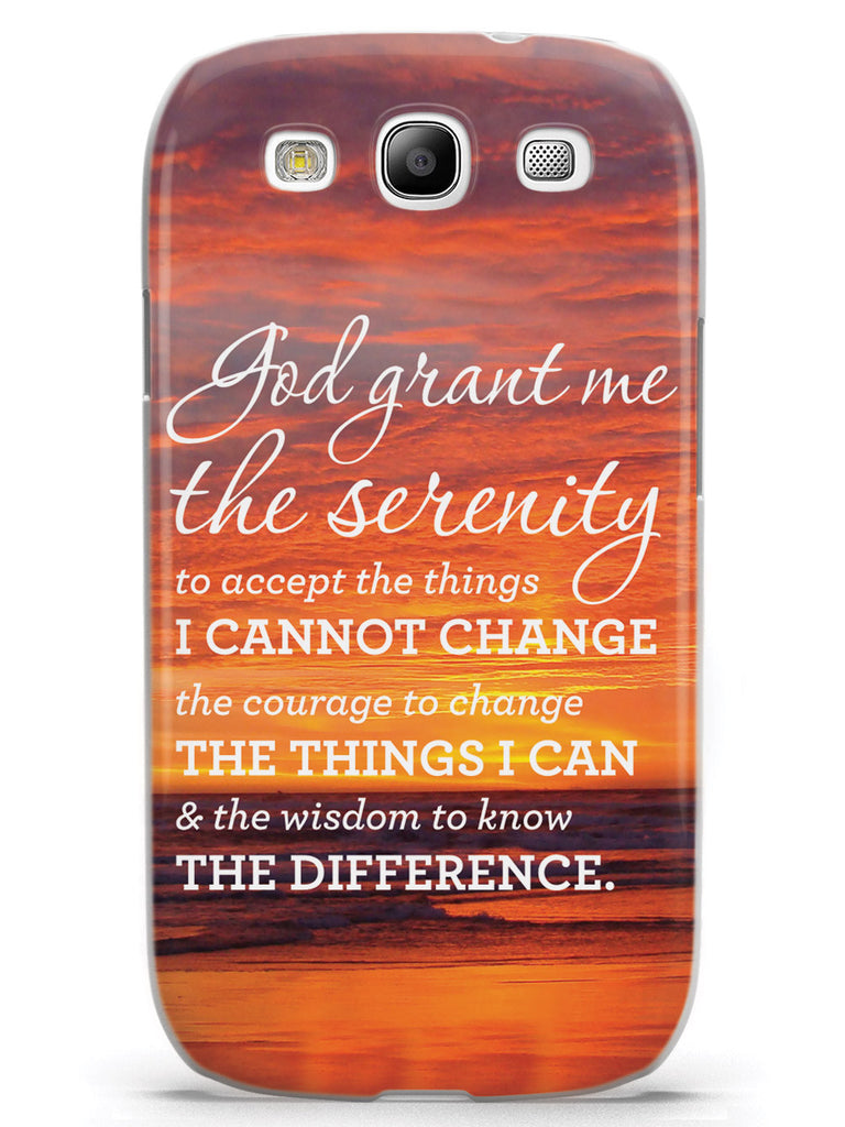 Serenity Prayer Sunset Background Inspirational Quote Case