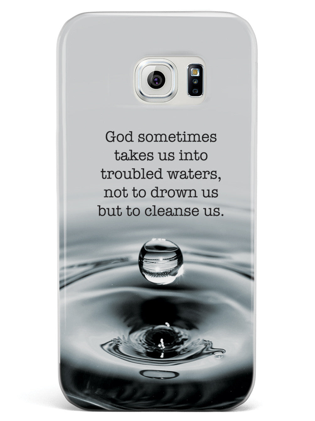 Troubled Waters God Religion Inspirational Quote Case