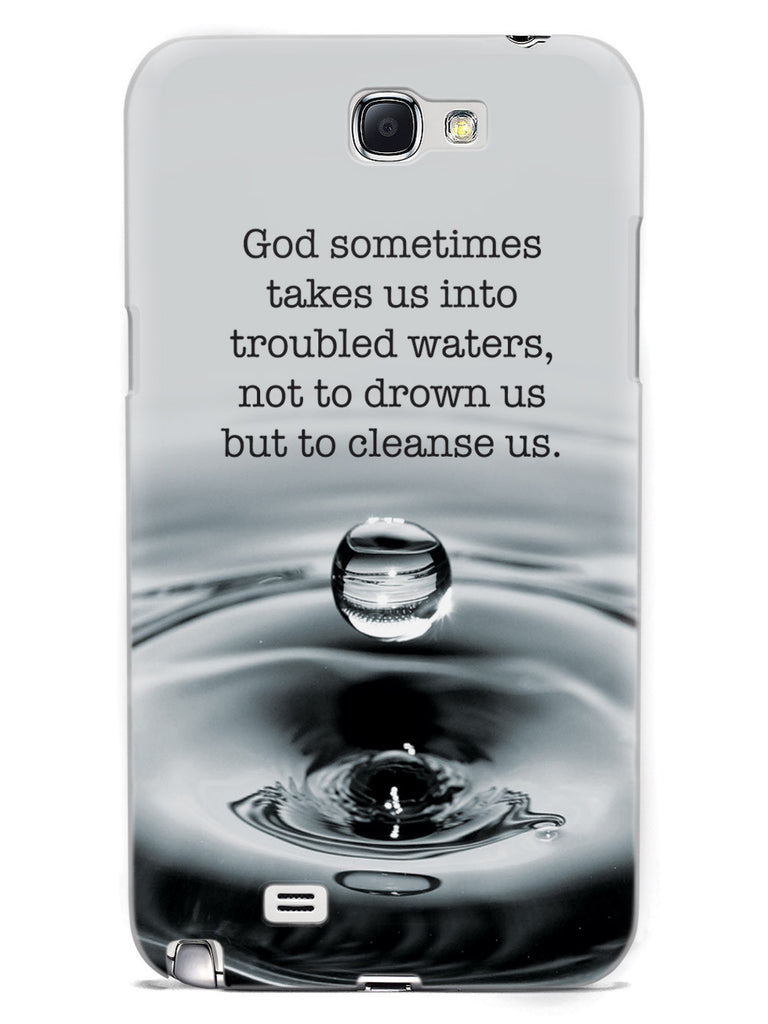 Troubled Waters God Religion Inspirational Quote Case
