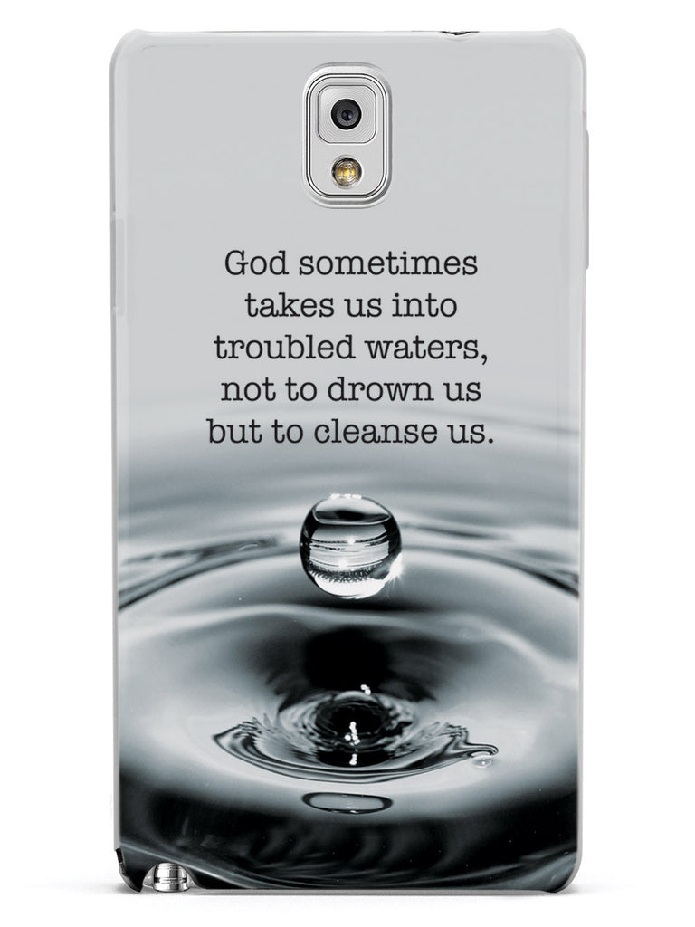 Troubled Waters God Religion Inspirational Quote Case