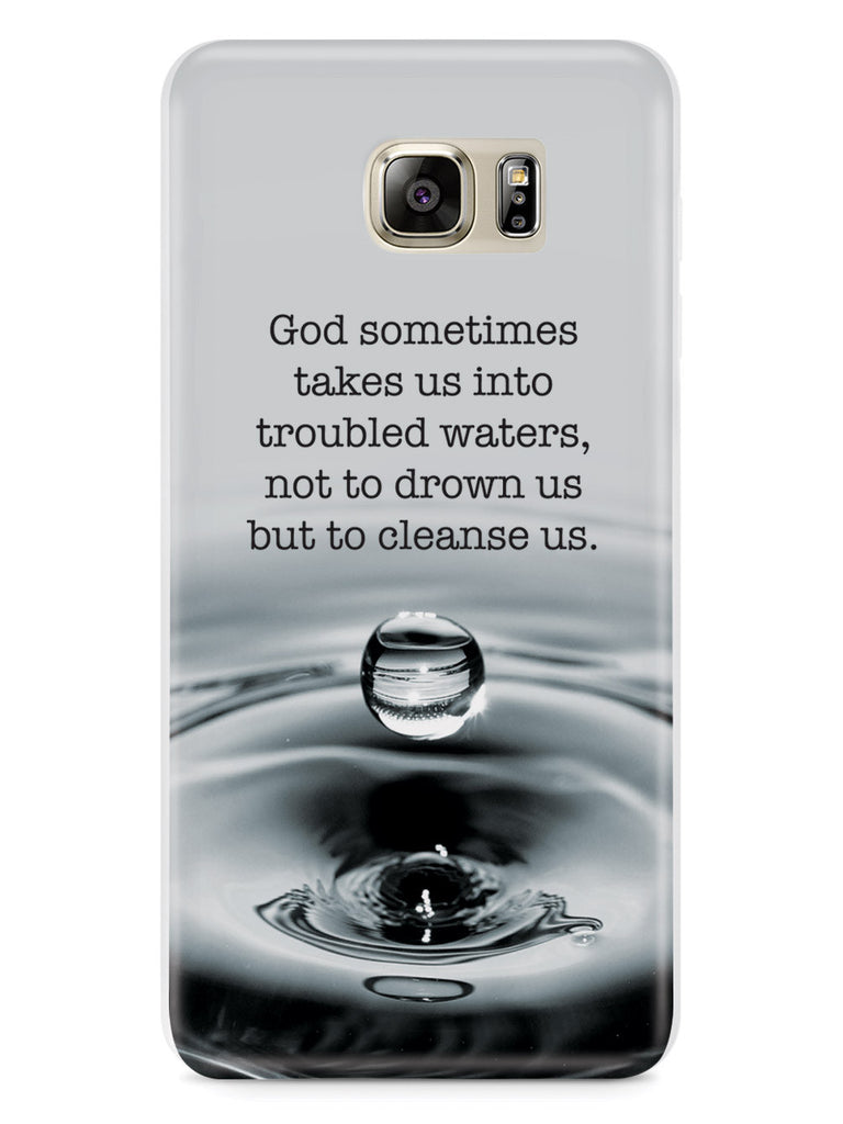 Troubled Waters God Religion Inspirational Quote Case