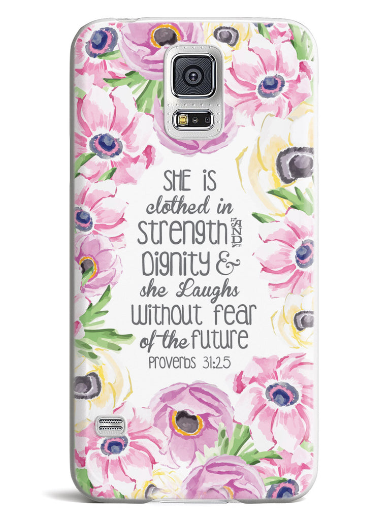Proverbs 31.25 - Bible Verse Quote Inspirational Design Case