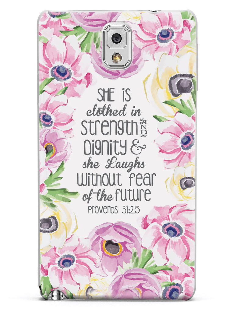 Proverbs 31.25 - Bible Verse Quote Inspirational Design Case