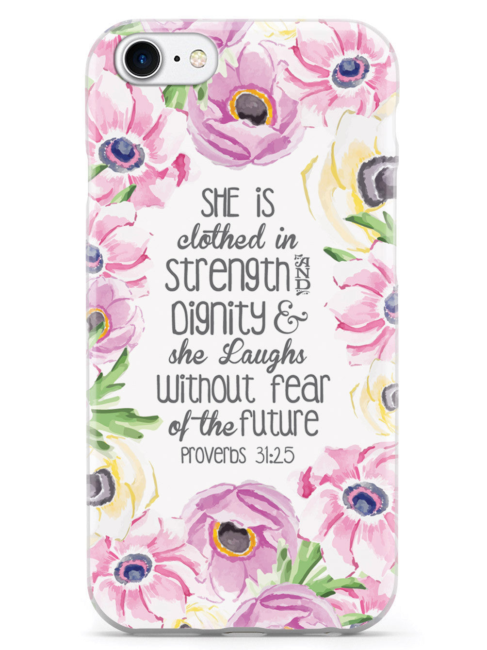 Proverbs 31.25 - Bible Verse Quote Inspirational Design Case