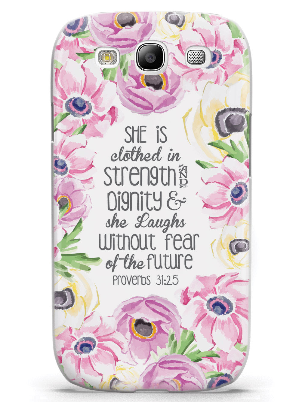 Proverbs 31.25 - Bible Verse Quote Inspirational Design Case