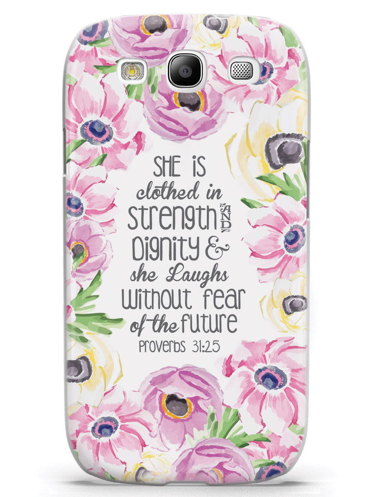 Proverbs 31.25 - Bible Verse Quote Inspirational Design Case
