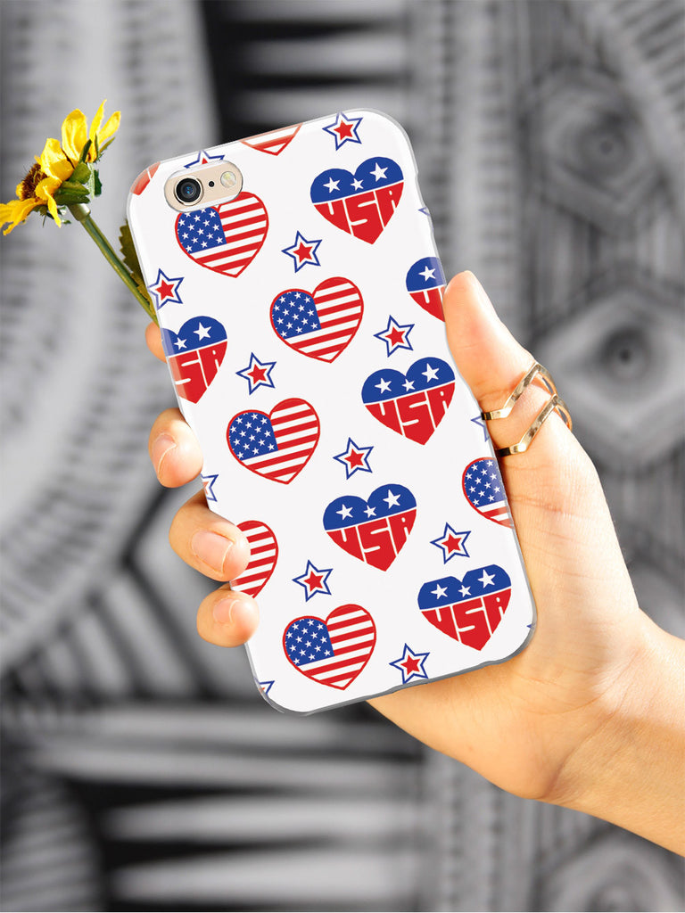 USA Heart Pattern - Patriotic Case