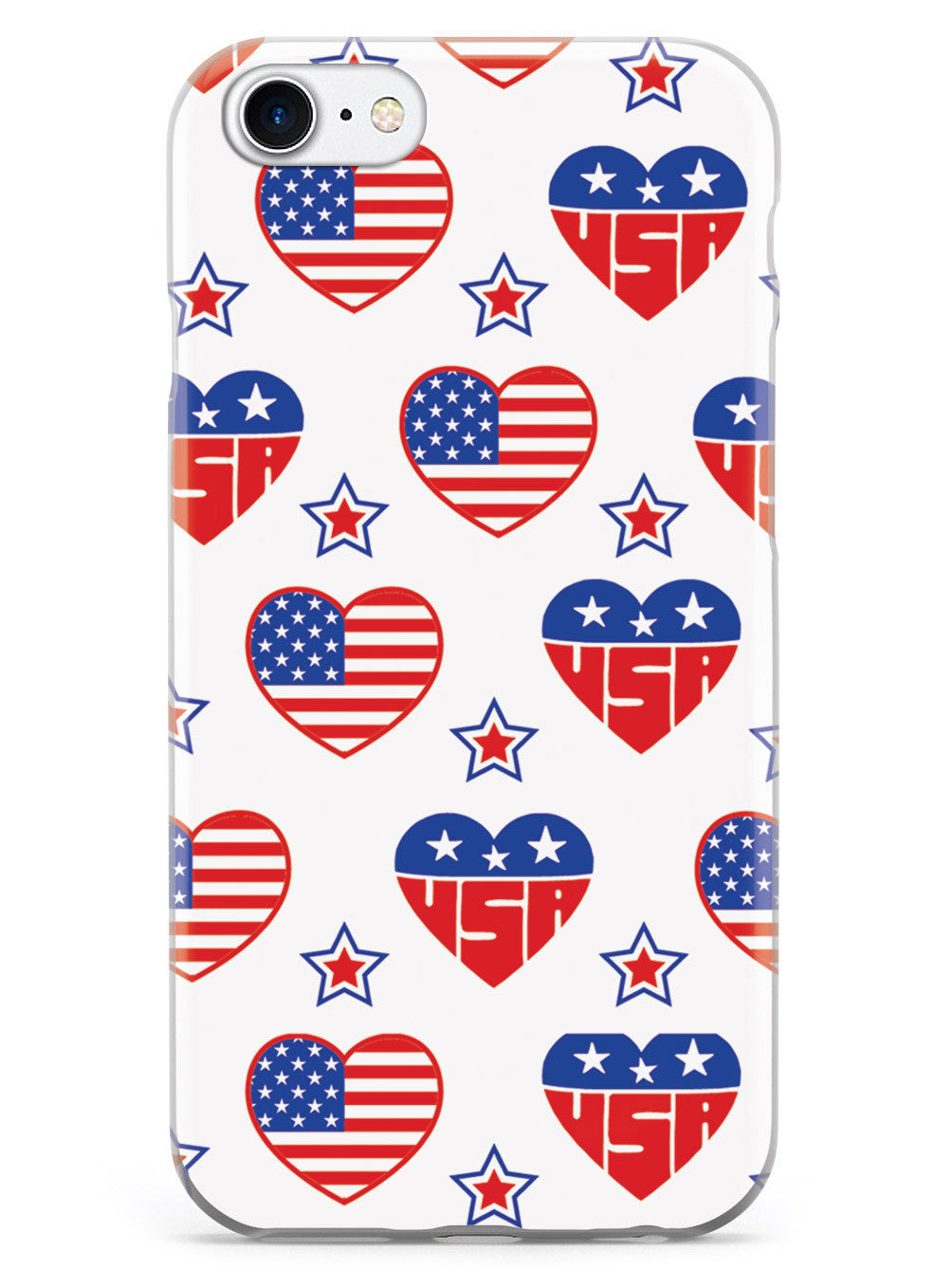 USA Heart Pattern - Patriotic Case