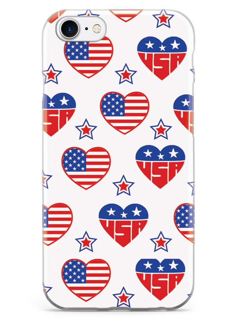 USA Heart Pattern - Patriotic Case