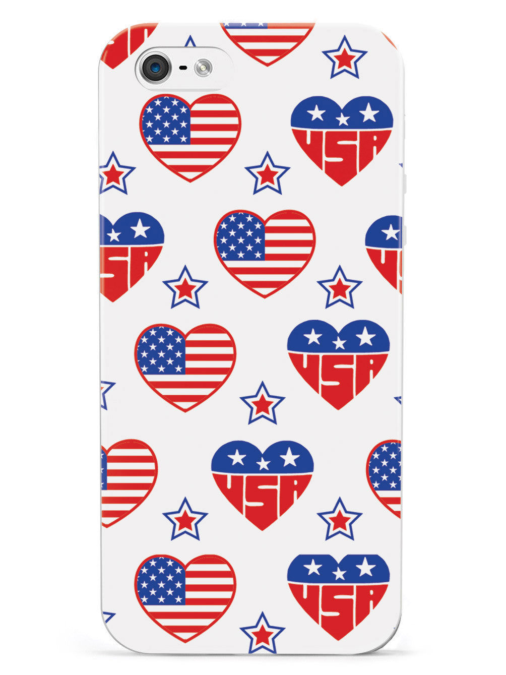 USA Heart Pattern - Patriotic Case