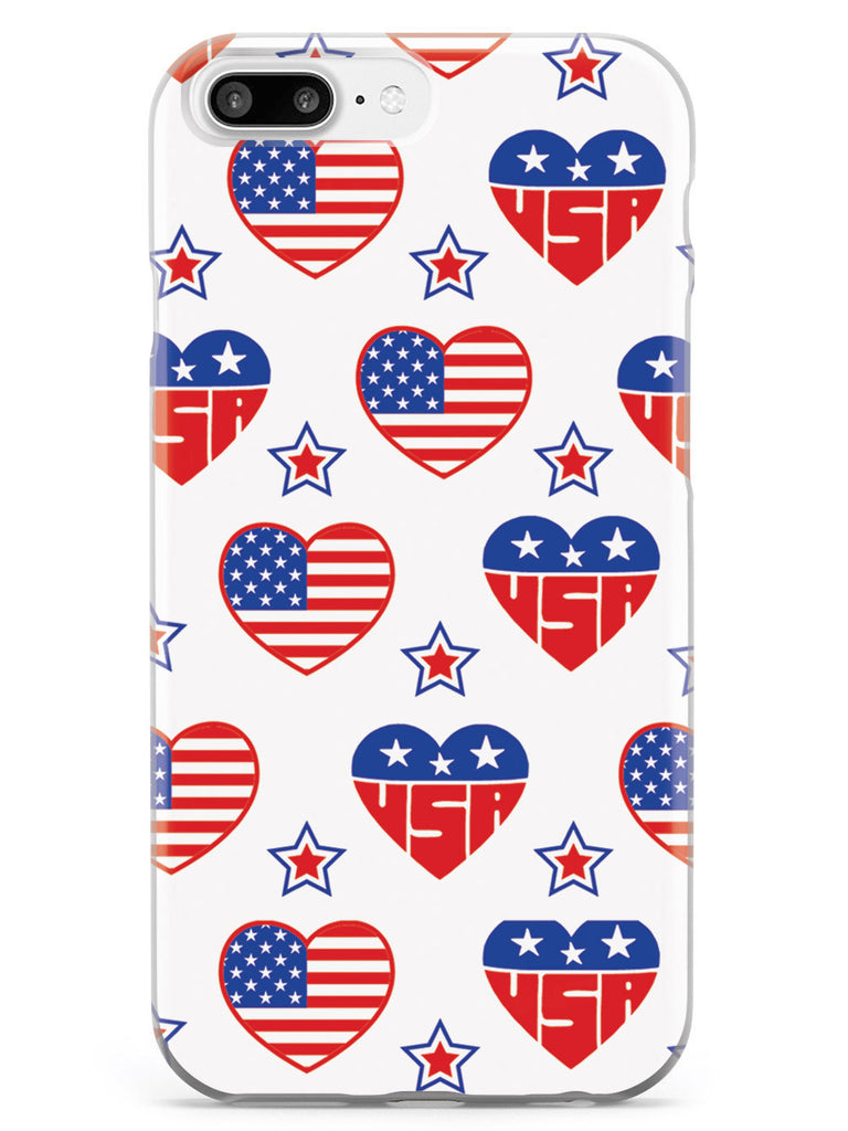 USA Heart Pattern - Patriotic Case