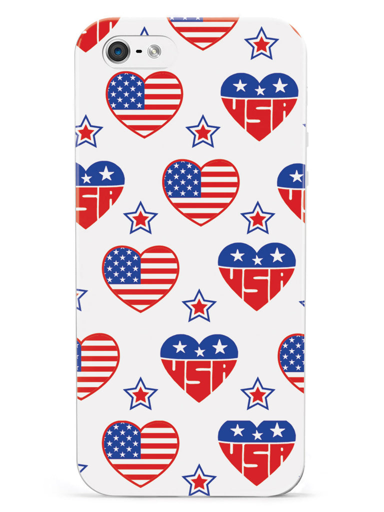 USA Heart Pattern - Patriotic Case