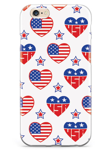 USA Heart Pattern - Patriotic Case