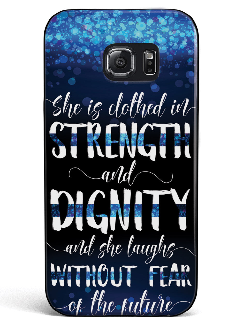 She Is Clothed in Strength and Dignity - Thin Blue Line Case