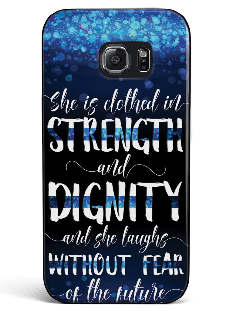 She Is Clothed in Strength and Dignity - Thin Blue Line Case