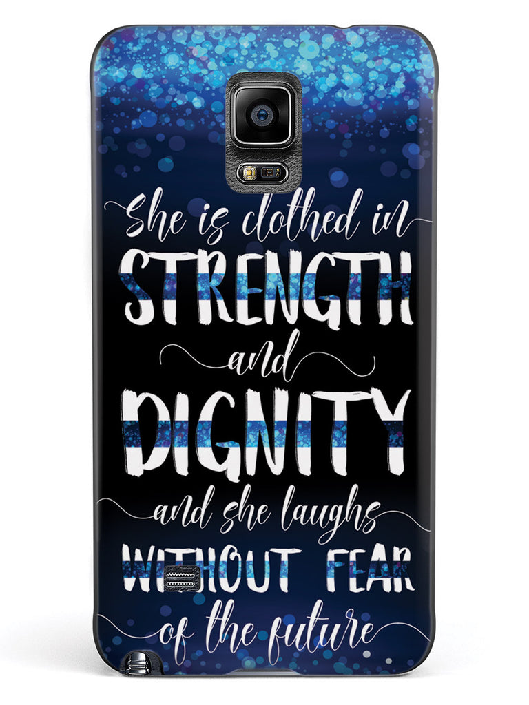 She Is Clothed in Strength and Dignity - Thin Blue Line Case