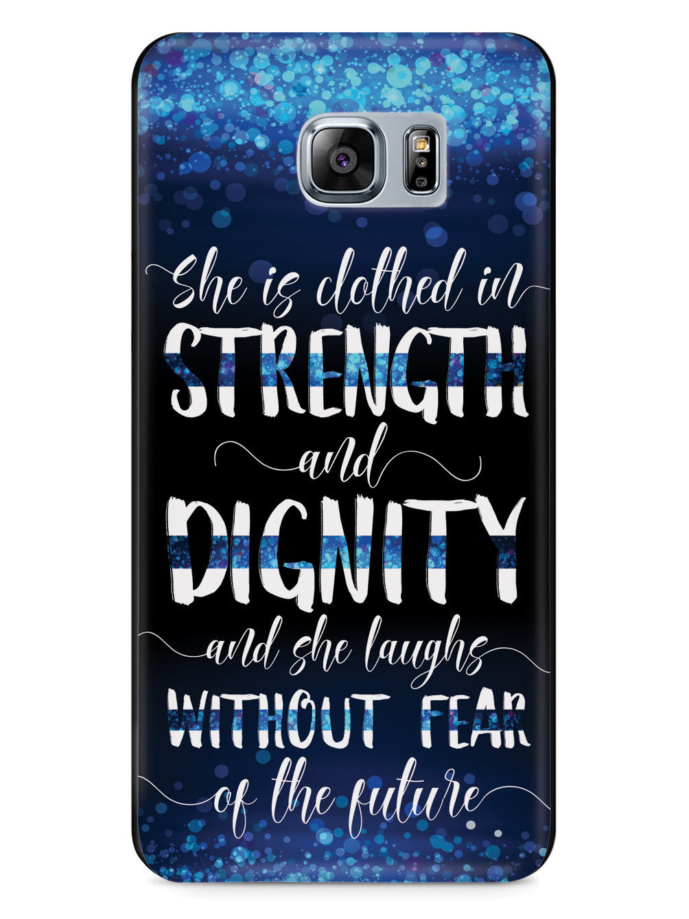 She Is Clothed in Strength and Dignity - Thin Blue Line Case