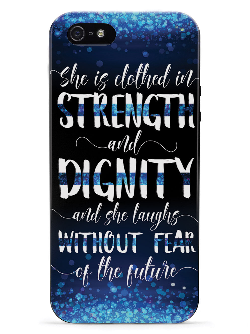 She Is Clothed in Strength and Dignity - Thin Blue Line Case