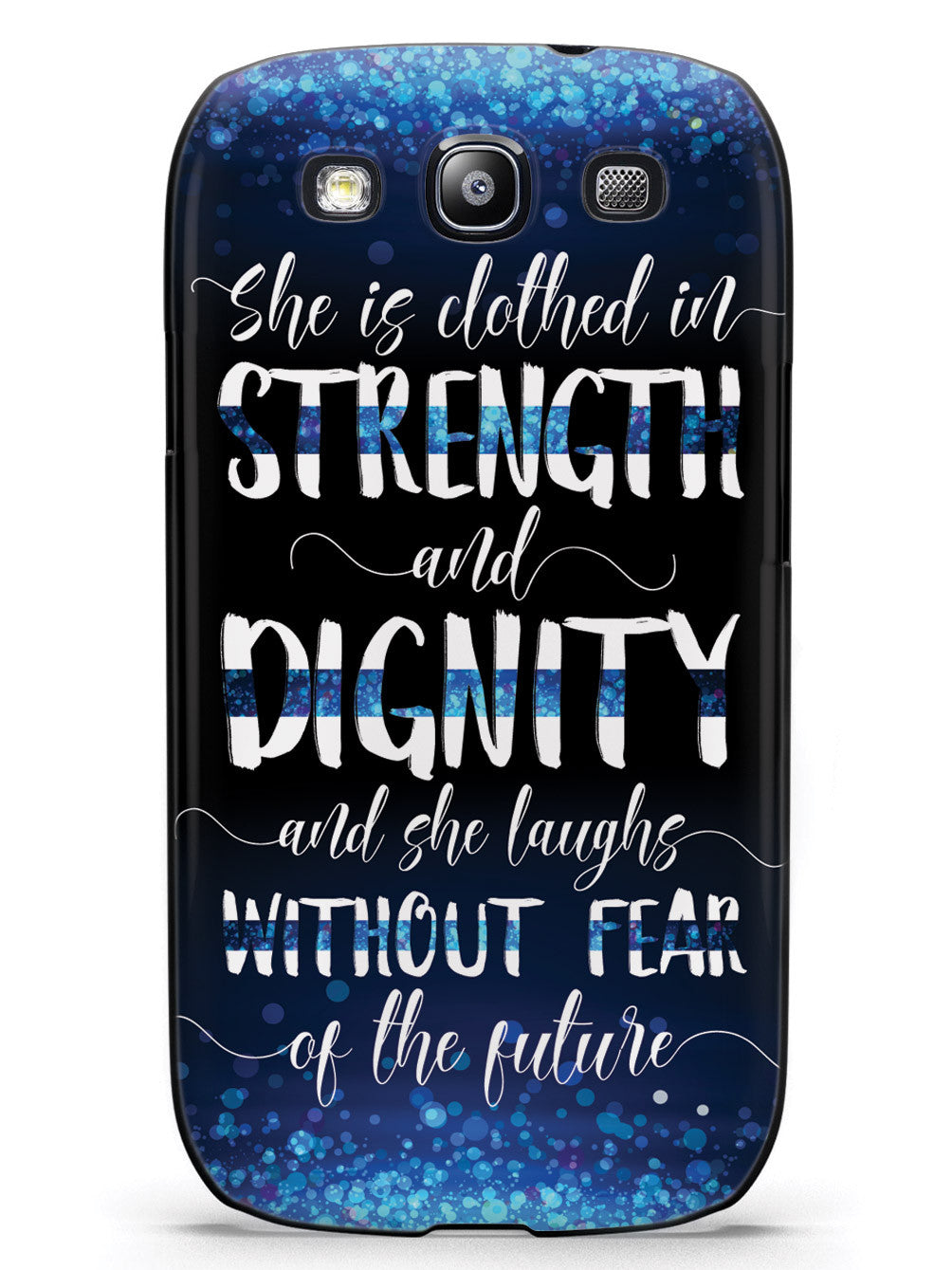 She Is Clothed in Strength and Dignity - Thin Blue Line Case