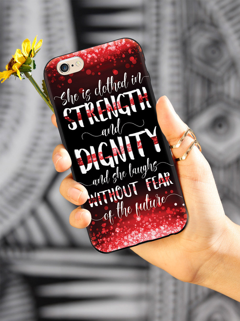 She Is Clothed in Strength and Dignity - Thin Red Line Case