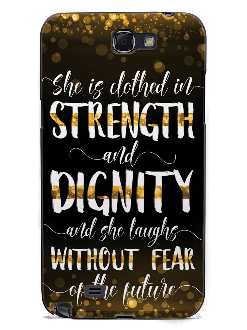 She Is Clothed in Strength and Dignity - Thin Gold Line Case