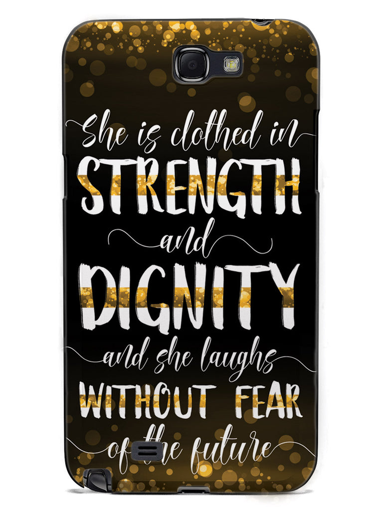 She Is Clothed in Strength and Dignity - Thin Gold Line Case