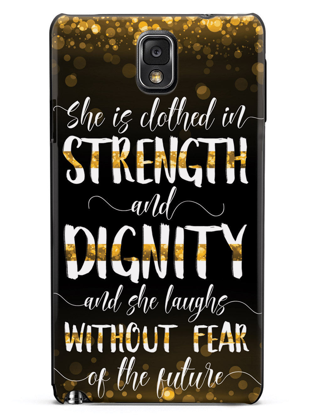 She Is Clothed in Strength and Dignity - Thin Gold Line Case