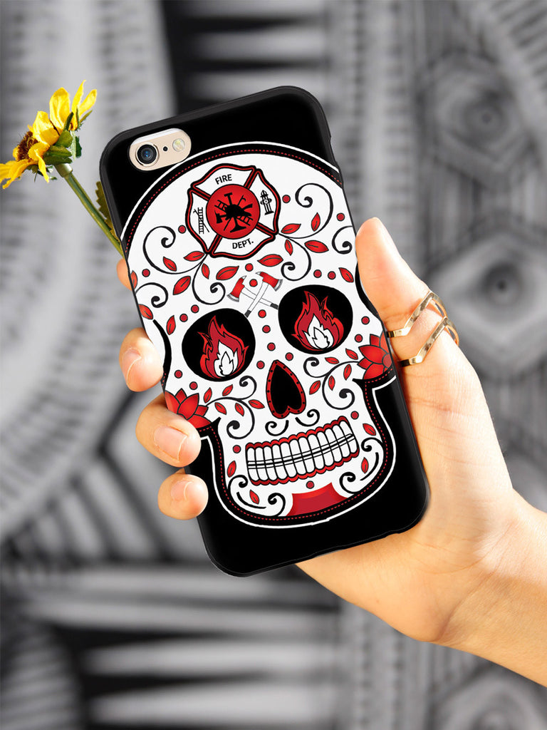 Firefighter Sugar Skull Case