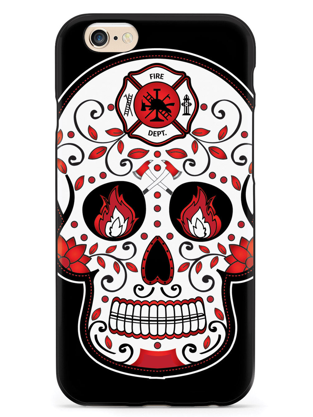 Firefighter Sugar Skull Case