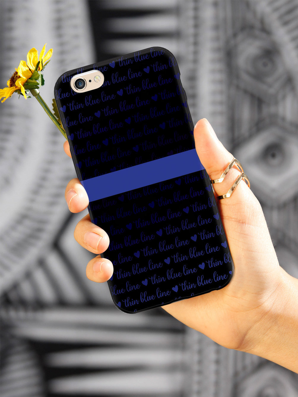 Thin Blue Line - Textured Background Case