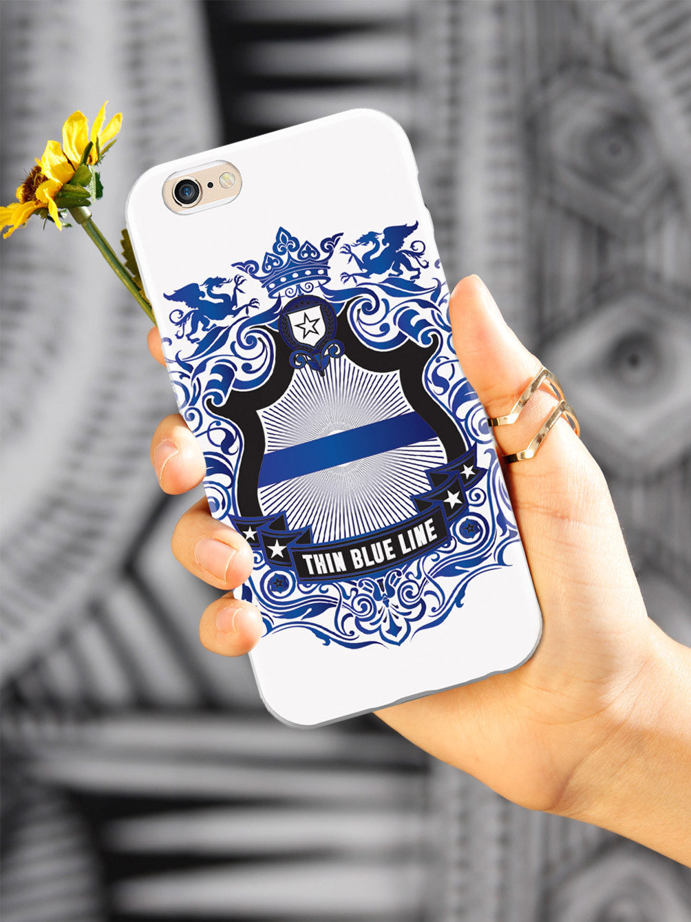 Thin Blue Line - Family Crest - White Case