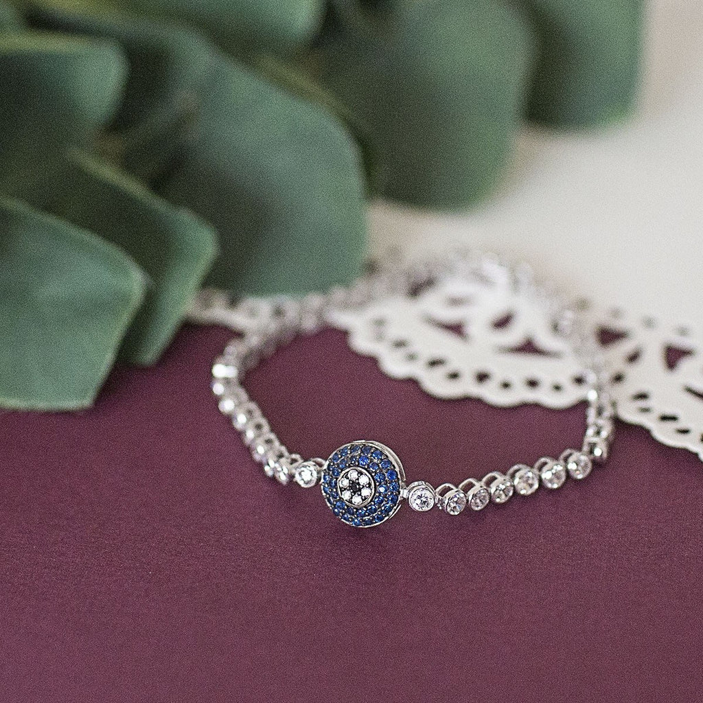 Sparkling Evil Eye Tennis Bracelet