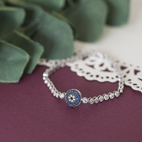 Sparkling Evil Eye Tennis Bracelet