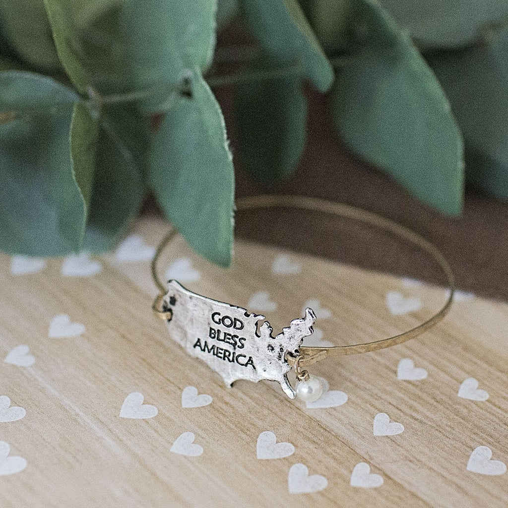 God Bless America Bangle Bracelet