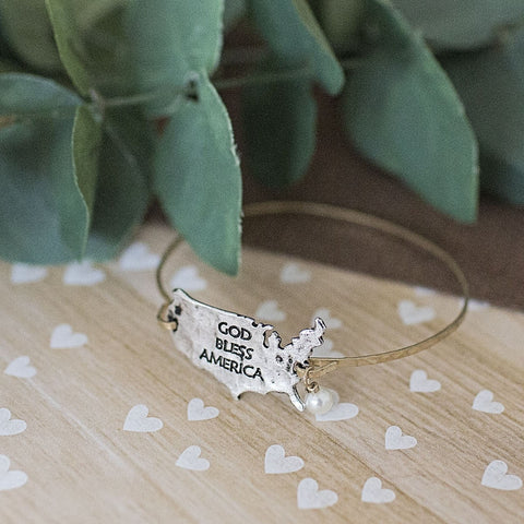 God Bless America Bangle Bracelet