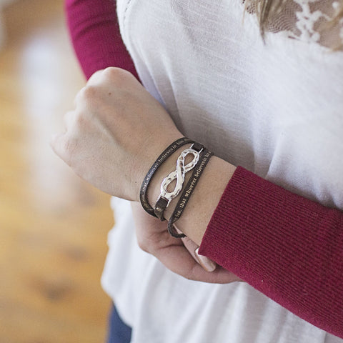 John 3:16 Brown Wrap Bracelet