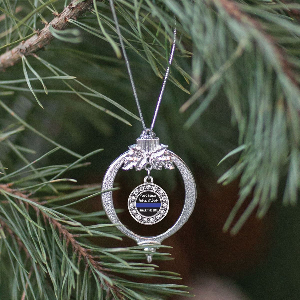 Police Wife Pave Heart Charm Jewelry Collection