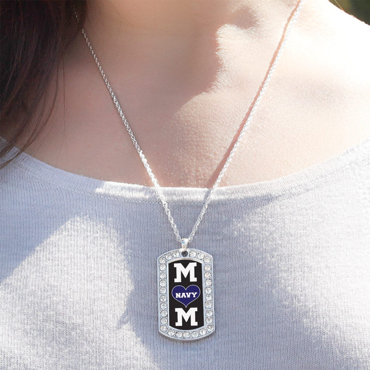Navy Mom Charm Jewelry Collection