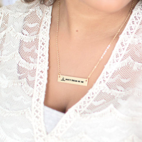 Don't Tread on Me Gold / Silver Bar Necklace