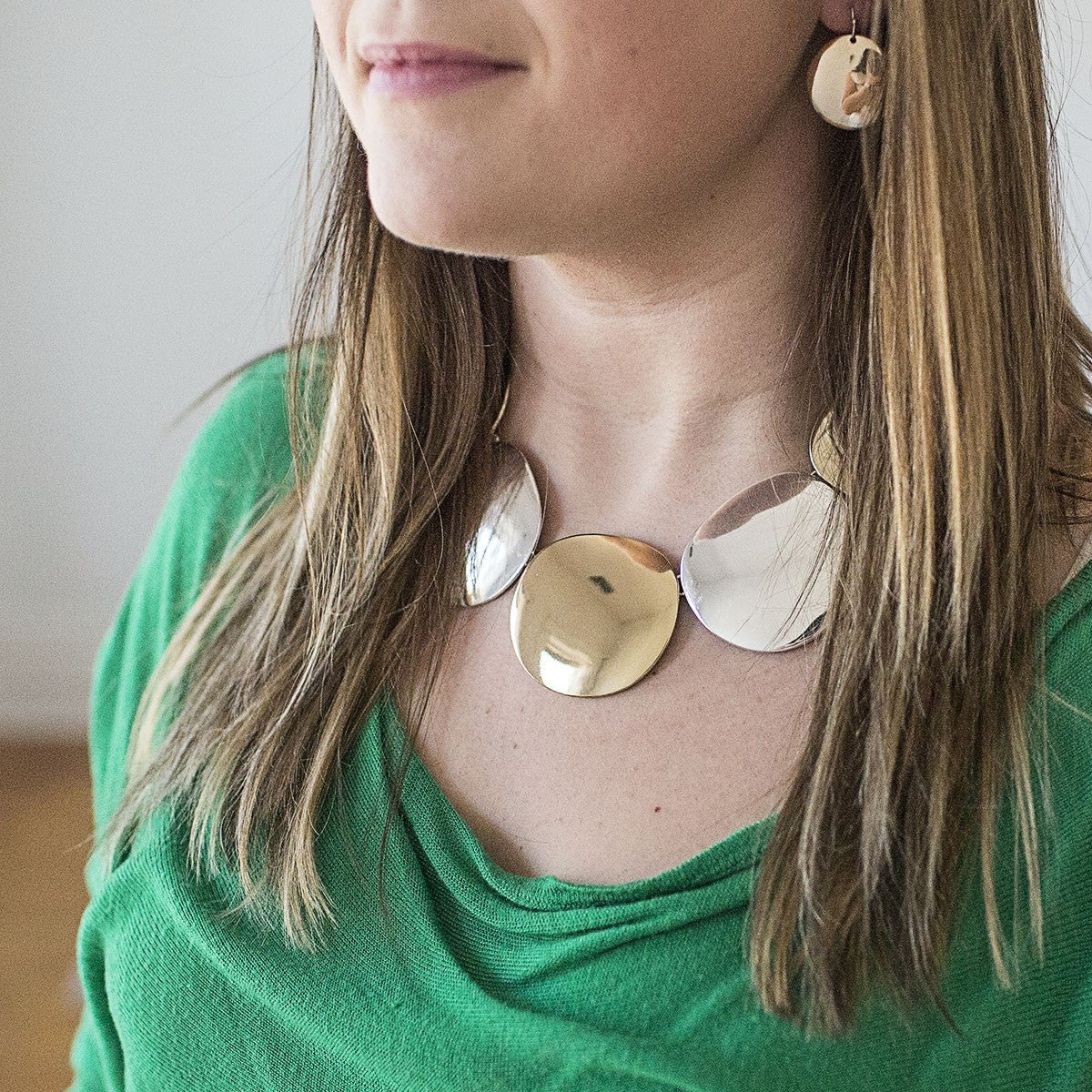 Alternating Round Statement Necklace Set