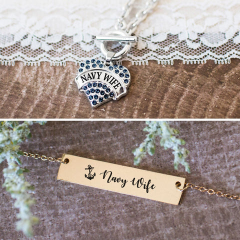 Navy Wife Charm Jewelry Collection