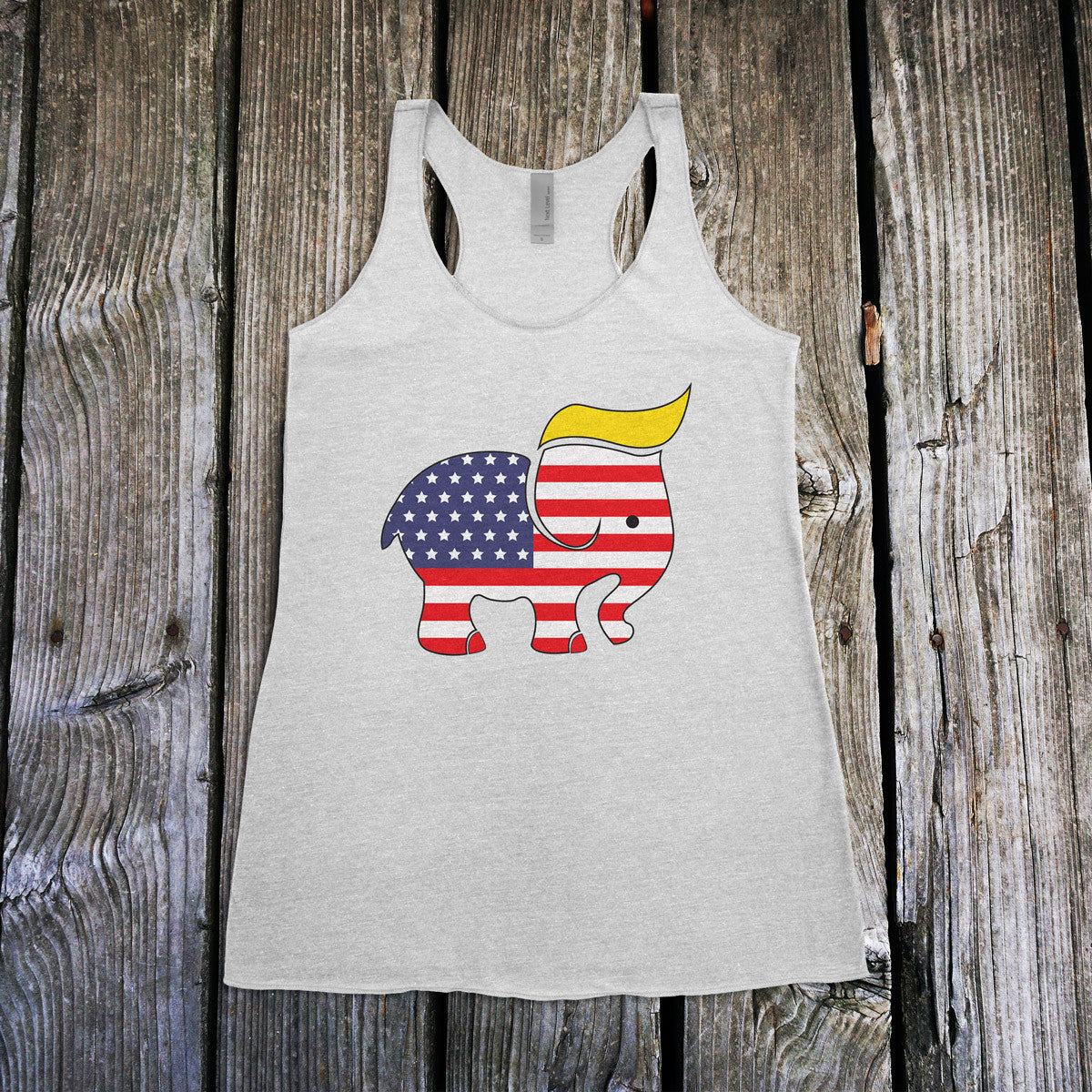 Trumpican Logo Ladies Racerback Tank