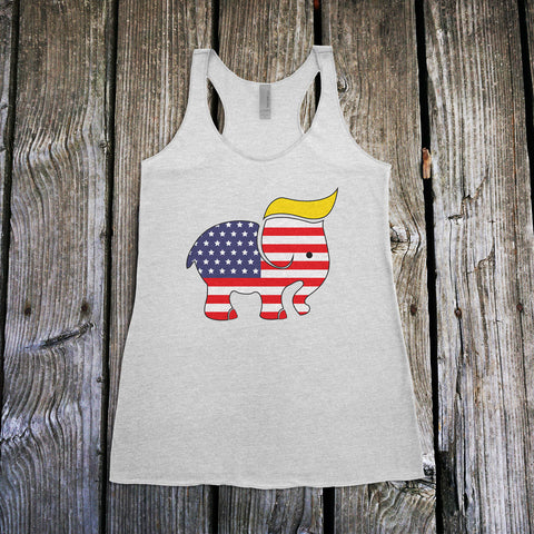 Trumpican Logo Ladies Racerback Tank